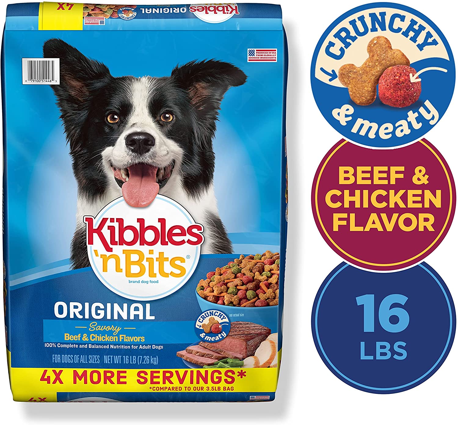 Kibbles 'n Bits Original Savory Beef & Chicken Flavor Dry Dog Food, 31