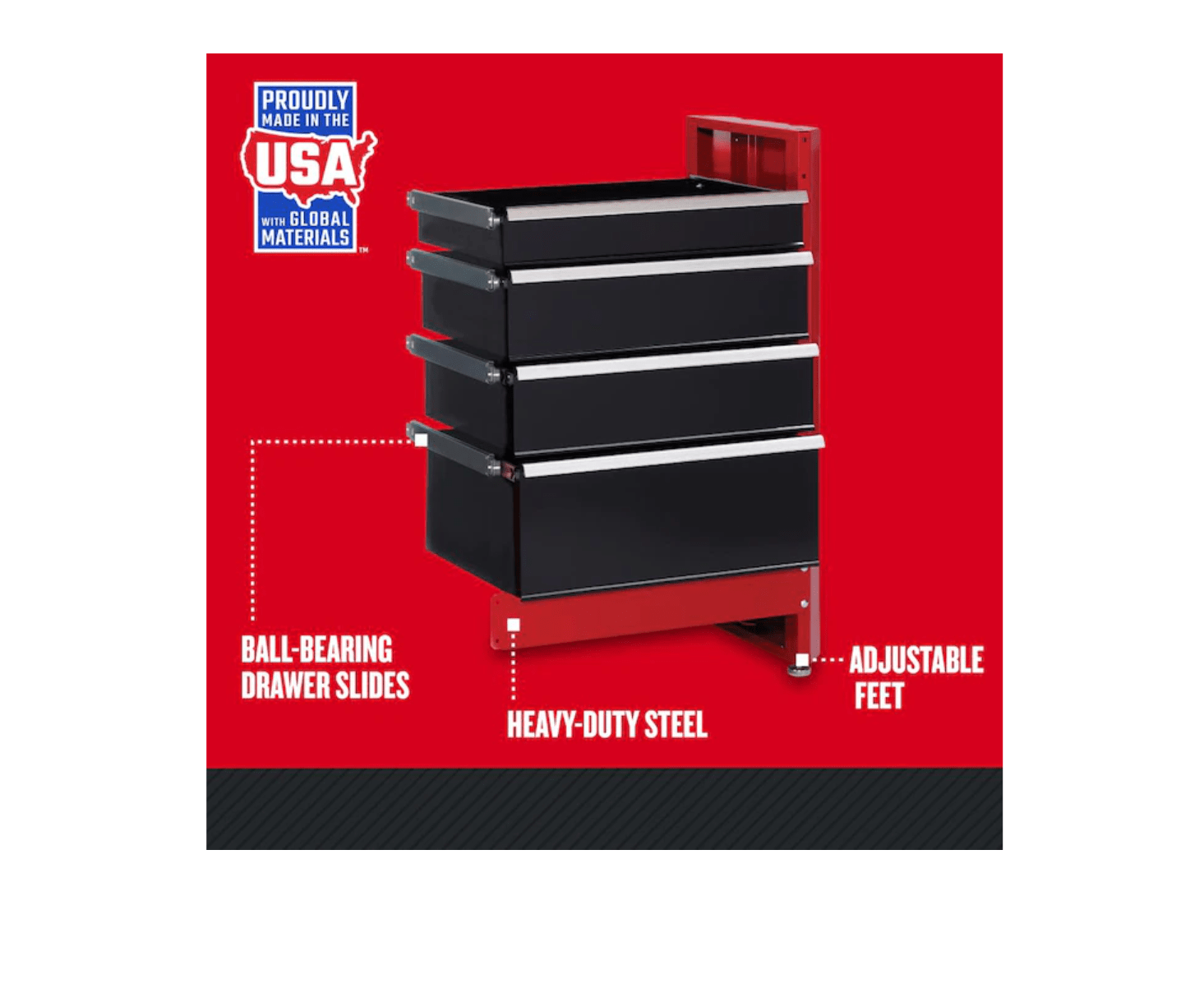 CRAFTSMAN CMST22951RB 2000 Series Workbench, 4drawer Storage Module