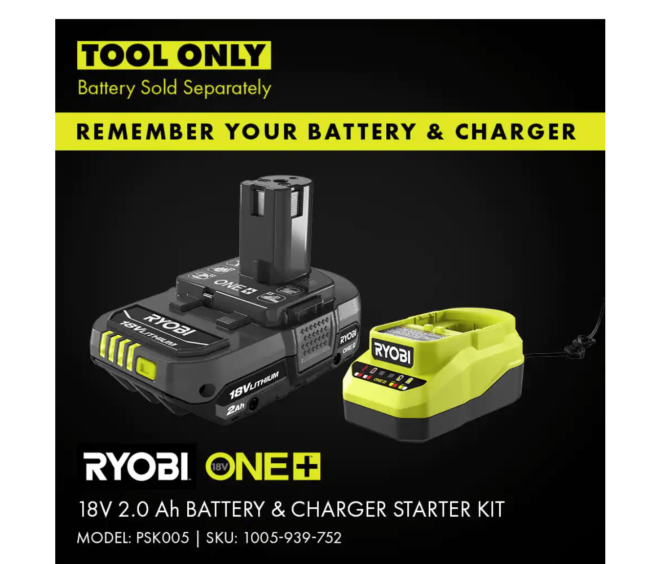 RYOBI PSBRS01B-A233501 ONE+ HP 18V Brushless Cordless Compact One