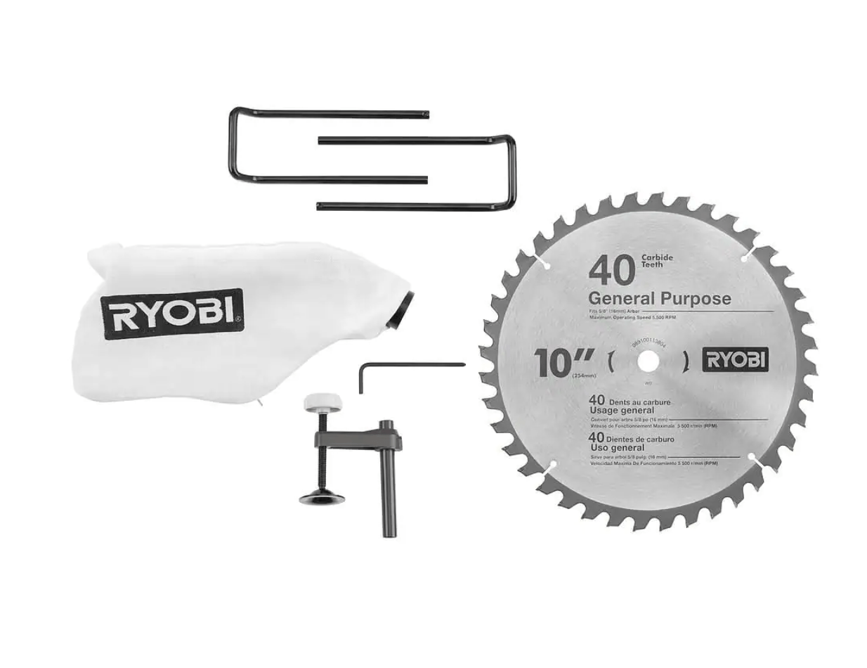 RYOBI TSS103A181001 15 Amp 10 In. Corded Sliding Compound Miter Saw