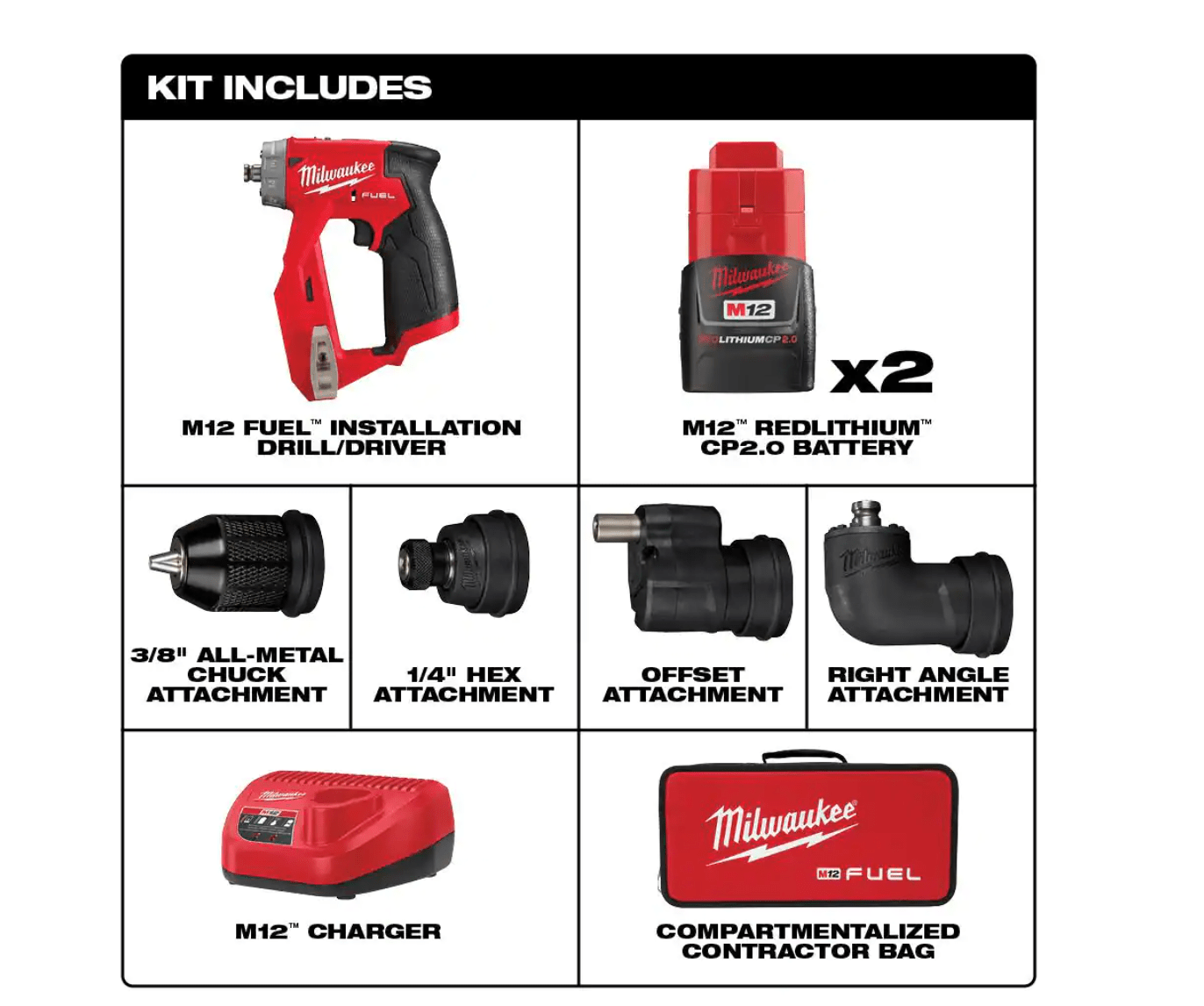 Milwaukee 250522PO M12 FUEL 12V LithiumIon Brushless Cordless 4in1