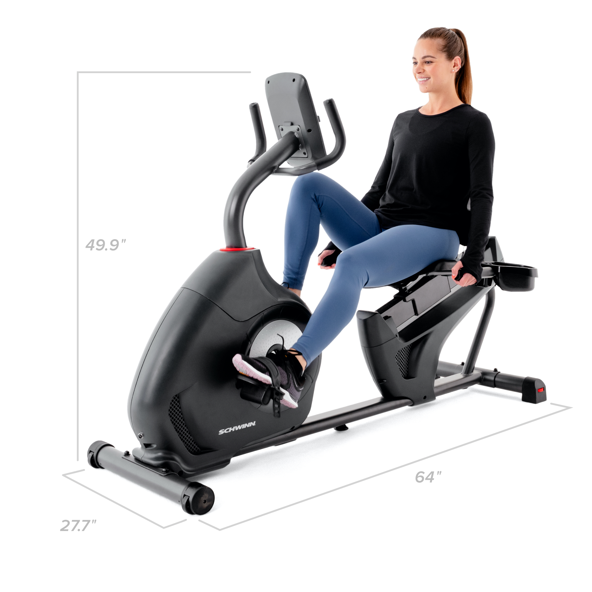 Schwinn 230 Recumbent Exercise Bike With Explore The World And Zwift