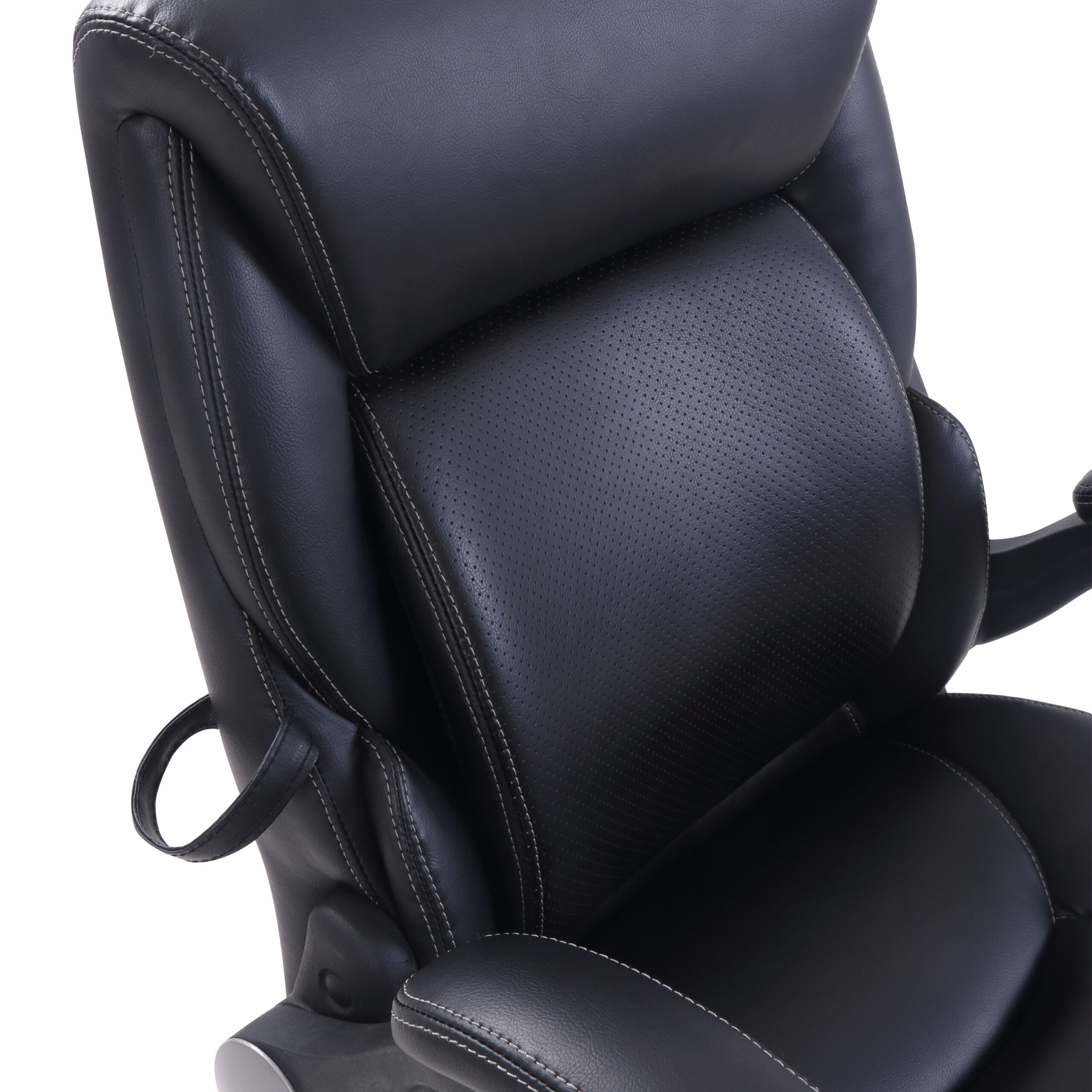 Serta Air Lumbar Bonded Leather Manager Office Chair, Black