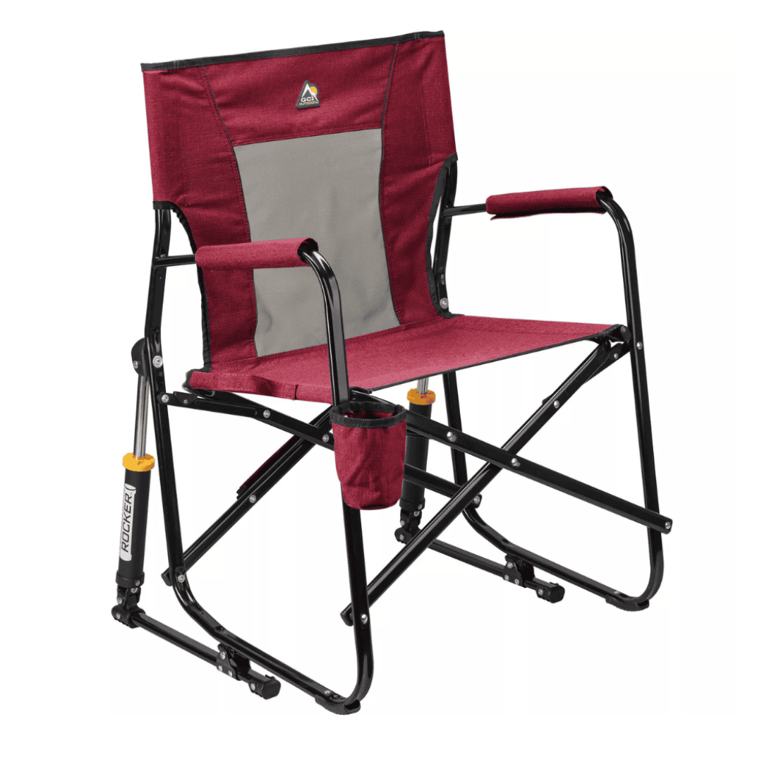 GCI Outdoor Freestyle Rocker Mesh Chair Heathered Red/Black