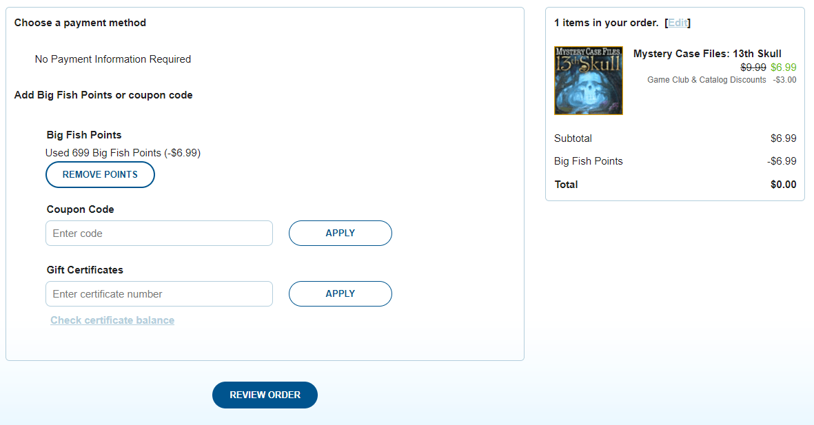 Using Big Fish Points Big Fish Games Help