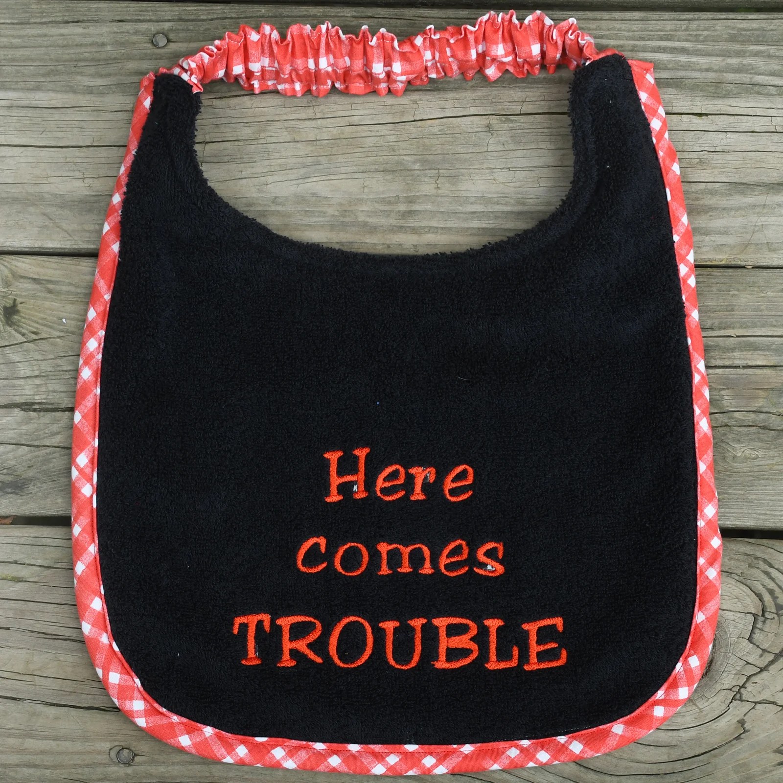 Here comes Trouble, Drool Bib BIG Gentle Dogs