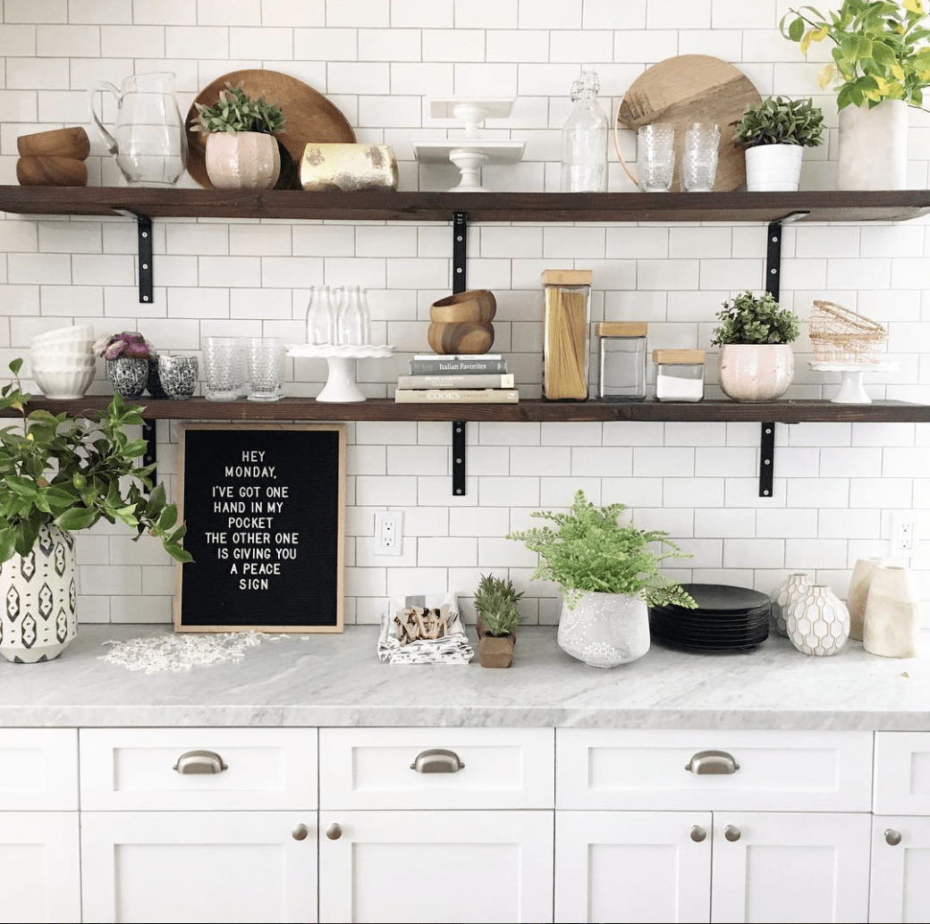 Tips for Kitchen Shelves with Floating Shelf Placement Ideas