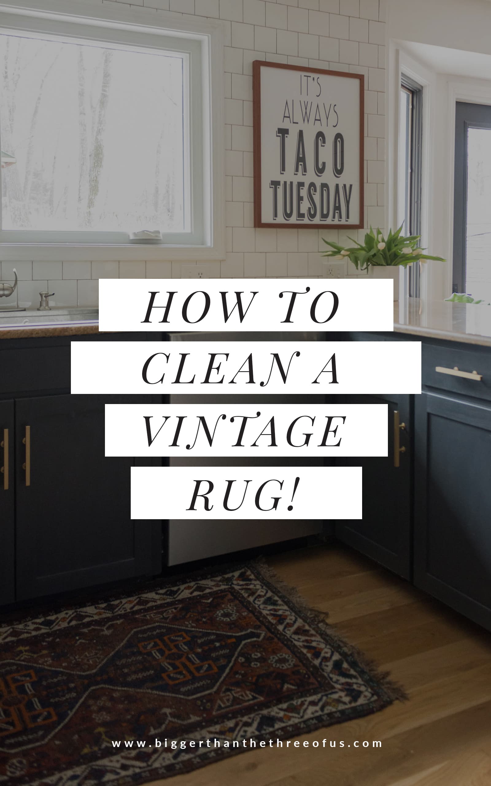 How to Clean a Vintage Rug Bigger Than the Three of Us