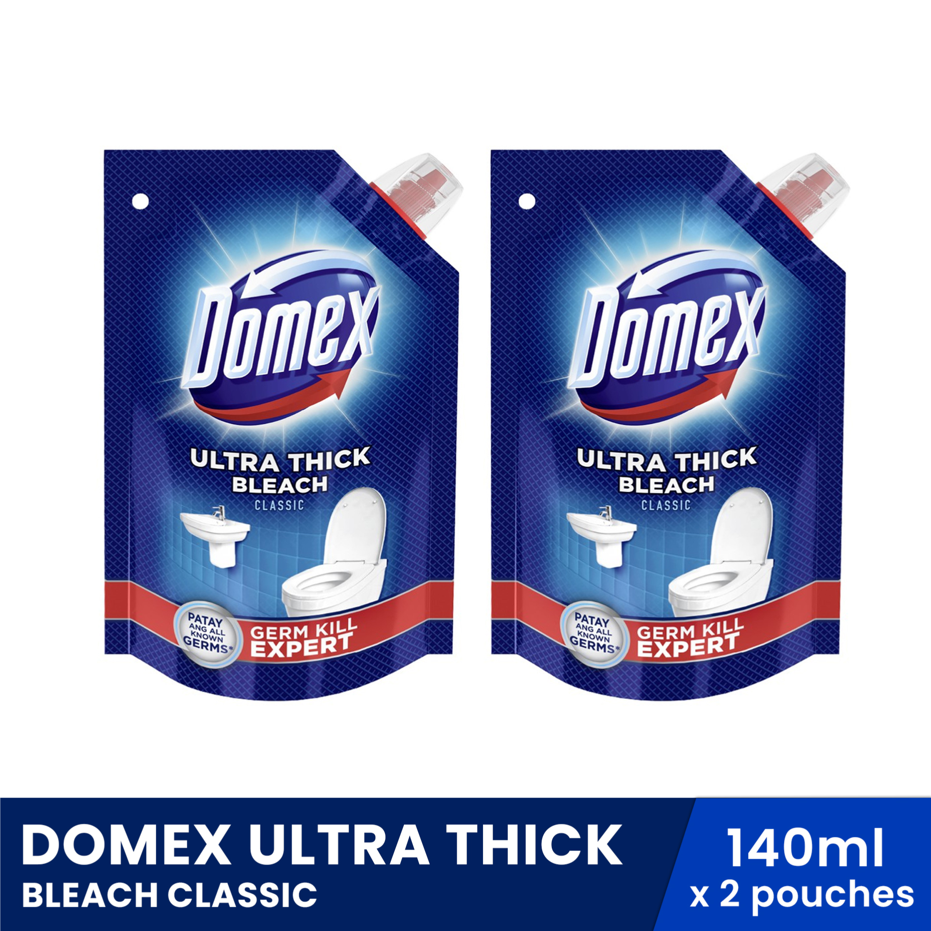 DOMEX Ultra Thick Bleach Classic 140ml x 2 pouches Biggrocer