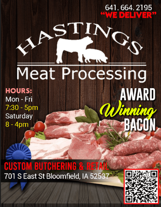 Hastings Meat Processing Big Horn Directory by Big Horn Advertising