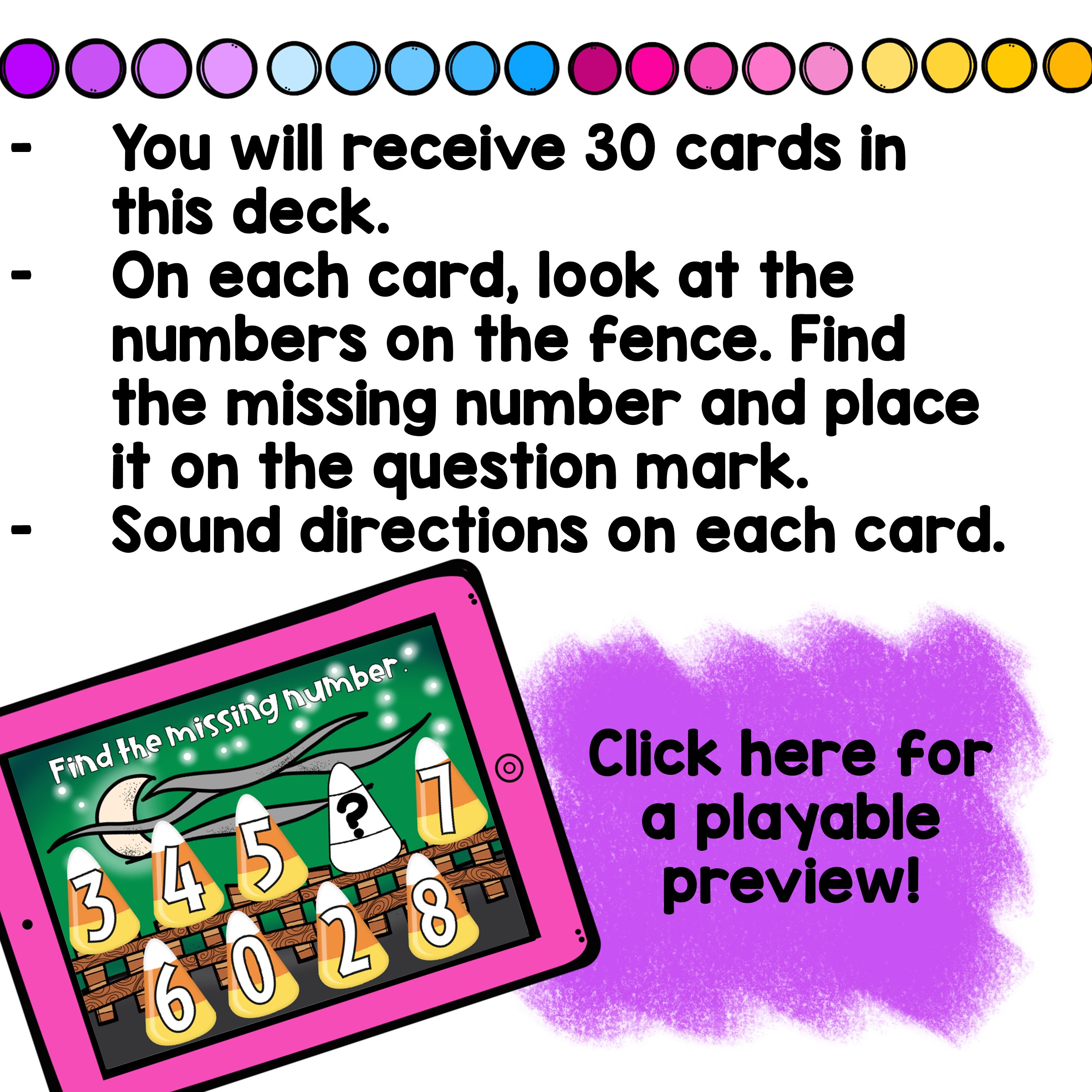 Halloween Missing Number Digital Game Boom Cards Big Ideas For Little