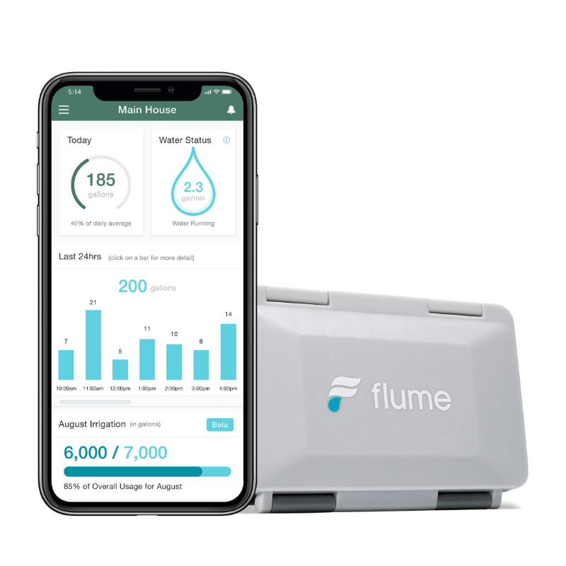 Flume Smart Home Water Monitor and Water Leak Detector (F2000) | Big Irrigation Supply