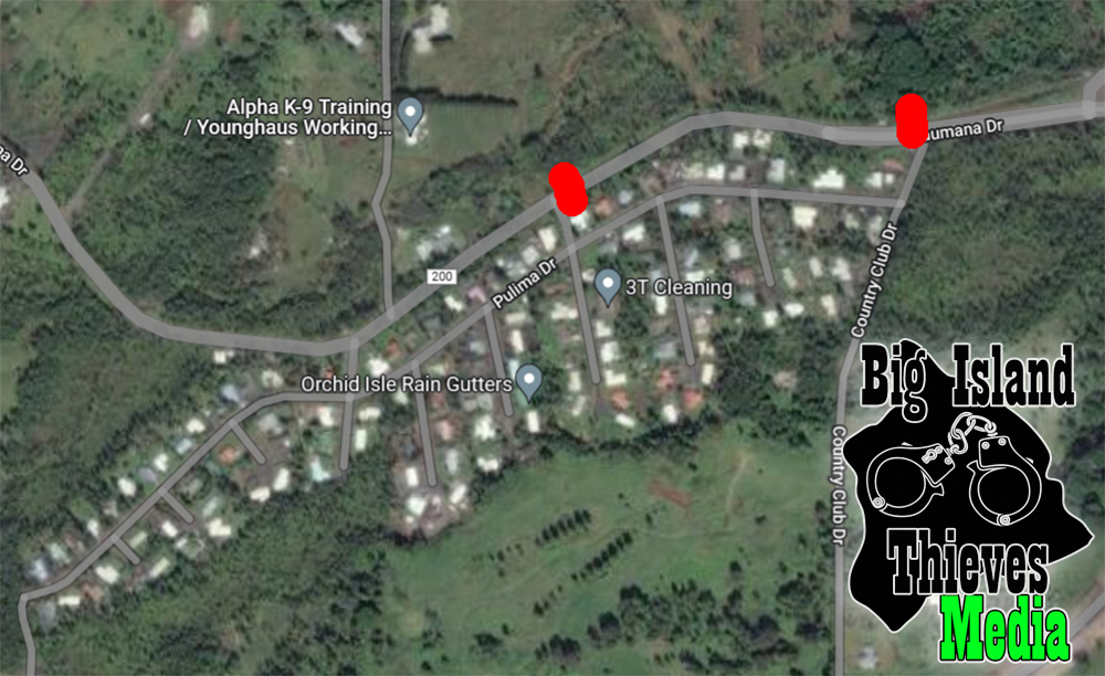 Road Work Kaumana Drive August 5, 2022 Big Island Thieves