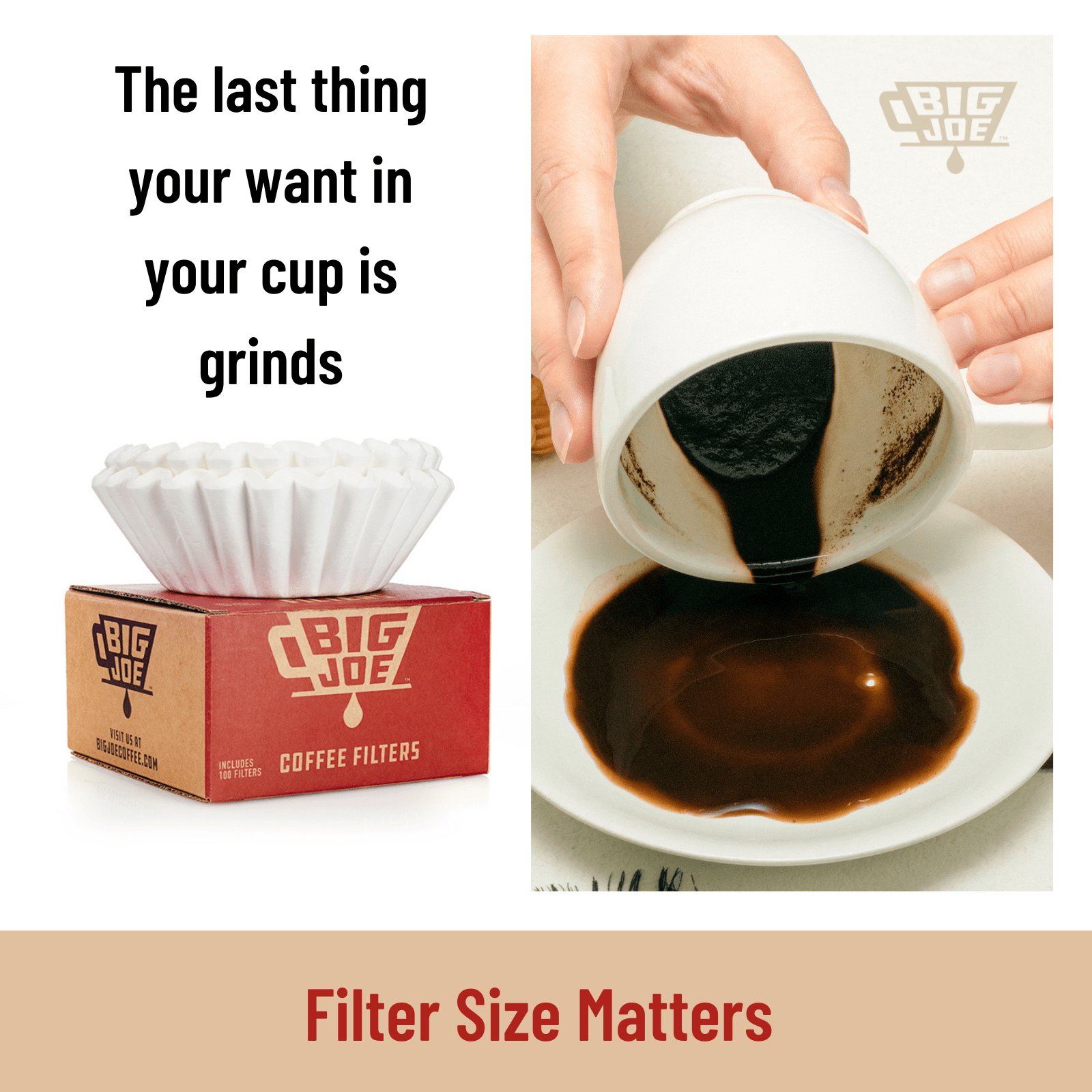 100 Big Joe Large Coffee Filters Big Joe Coffee