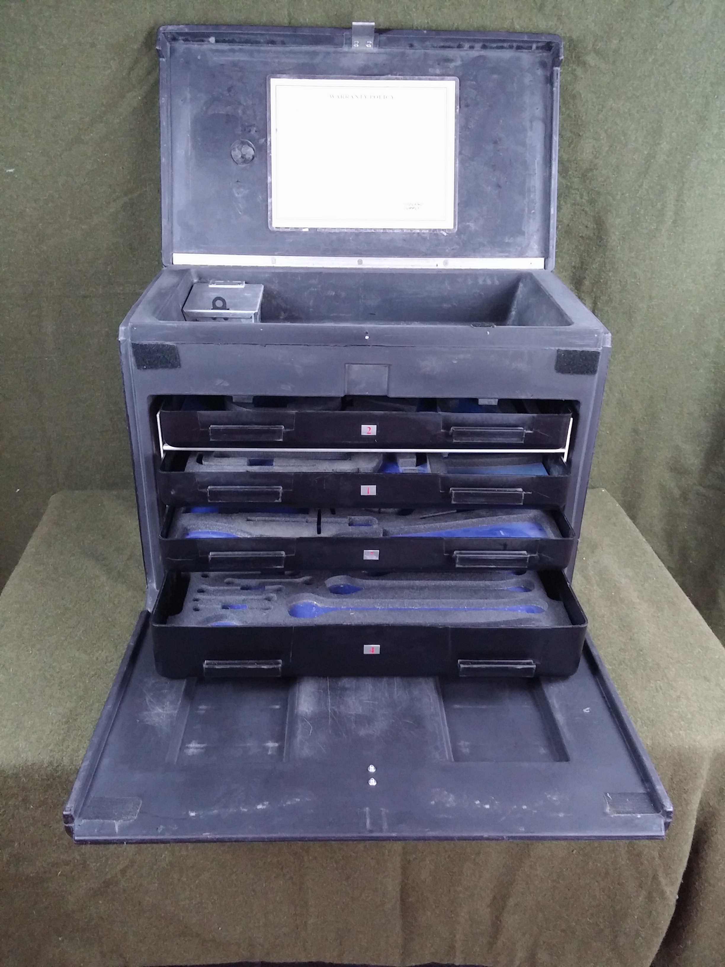 CH Ellis Rolling Military 4 Drawer General Mechanics Tool Box eBay