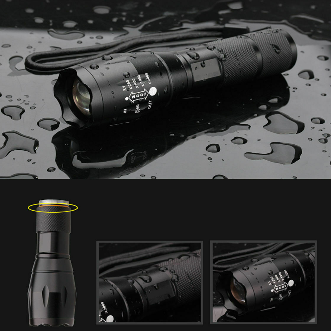 2000lm LED Waterproof Flashlight Focusable 3 Modes "MiniTorchX"