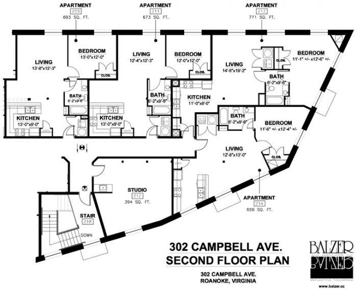 Big Lick Junction Downtown Roanoke Apartments Floorplans