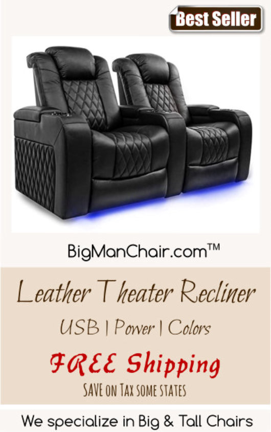 Theater Seating, Big Theater Recliners for Movie Room Big Man Chair