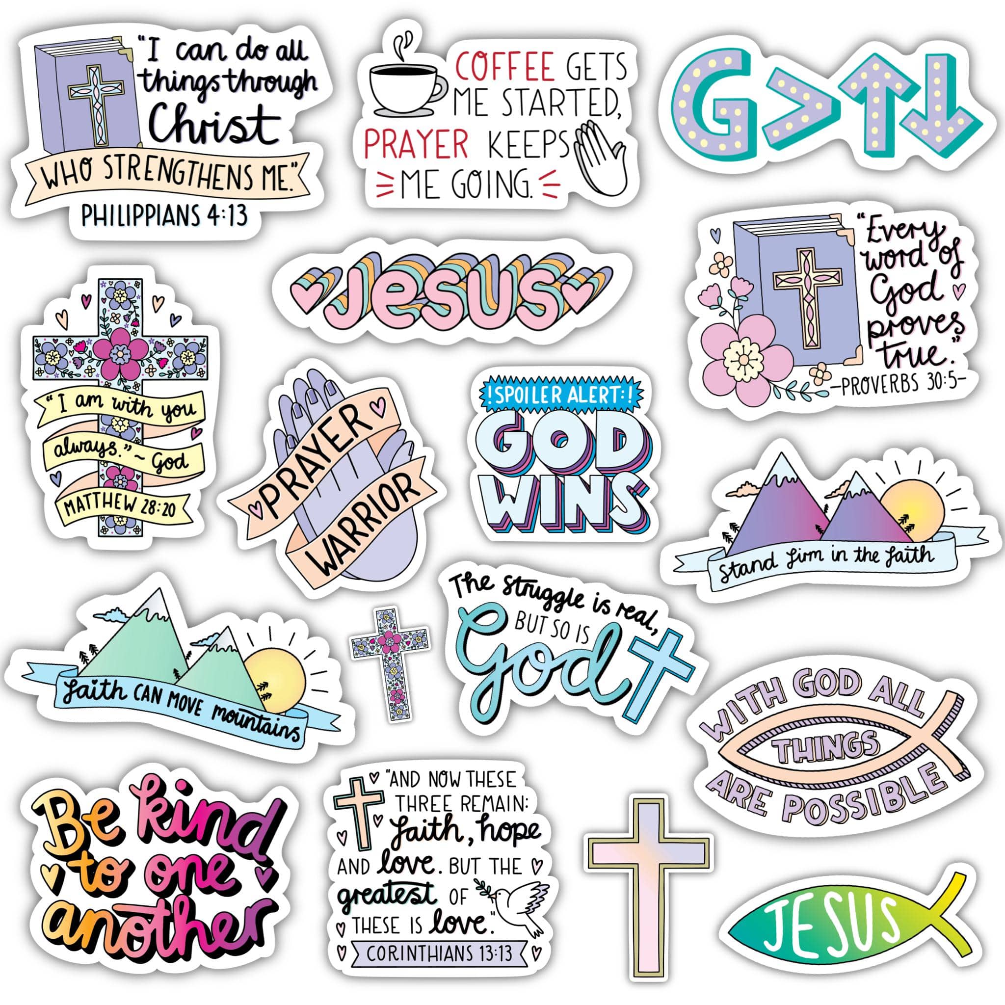 Faith Sticker 17 Pack Big Moods