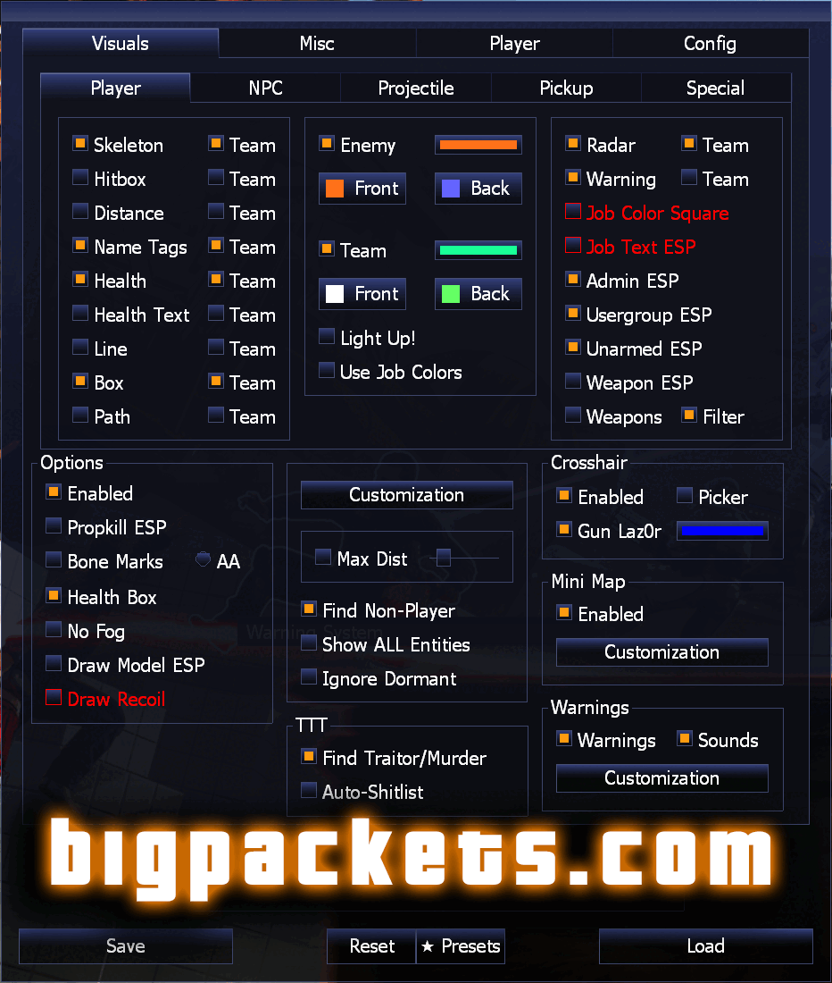 GMod Lite ESP Hack Features and Cheat Info
