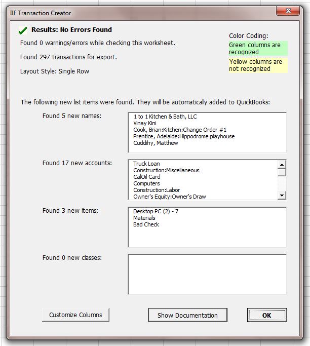 IIF Transaction Creator Pro Big Red Consulting Big Red Consulting