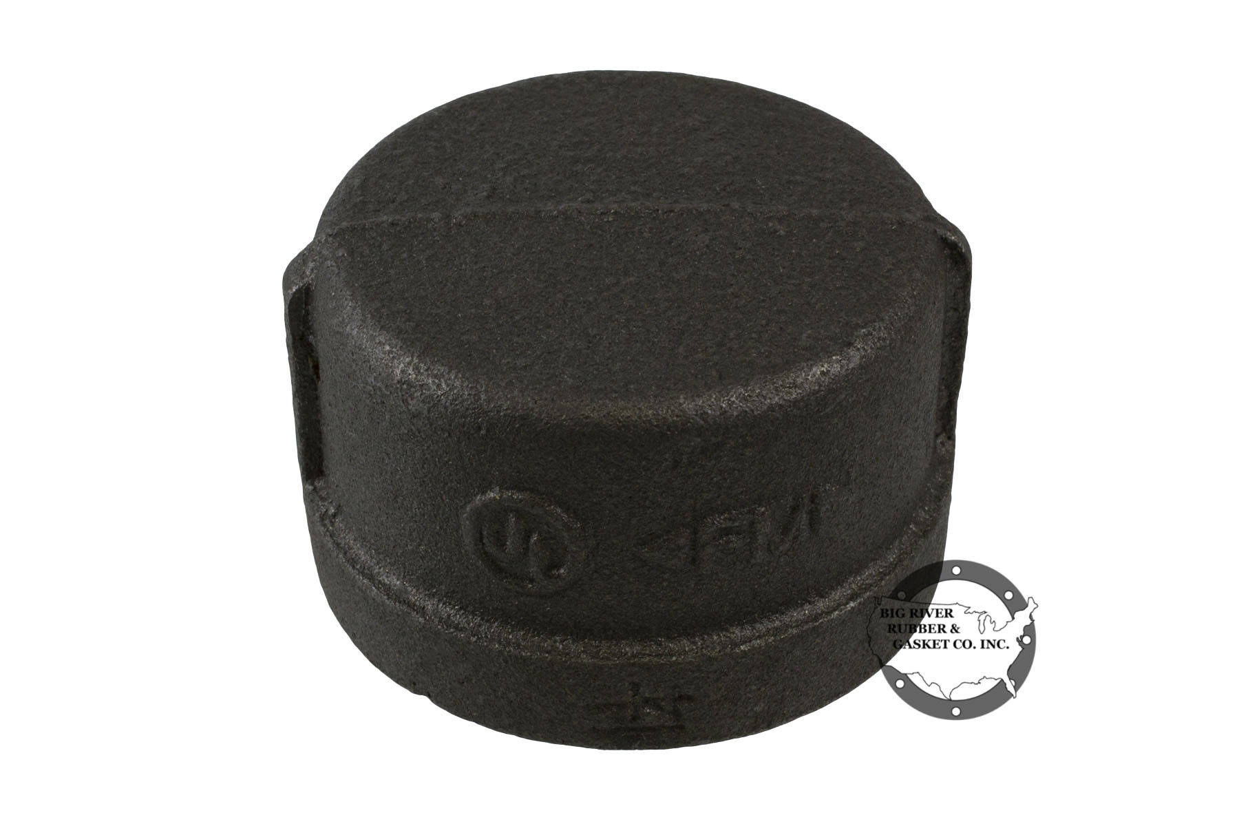 Black Iron Pipe Cap 1 1/4″ Big River Rubber & Gasket