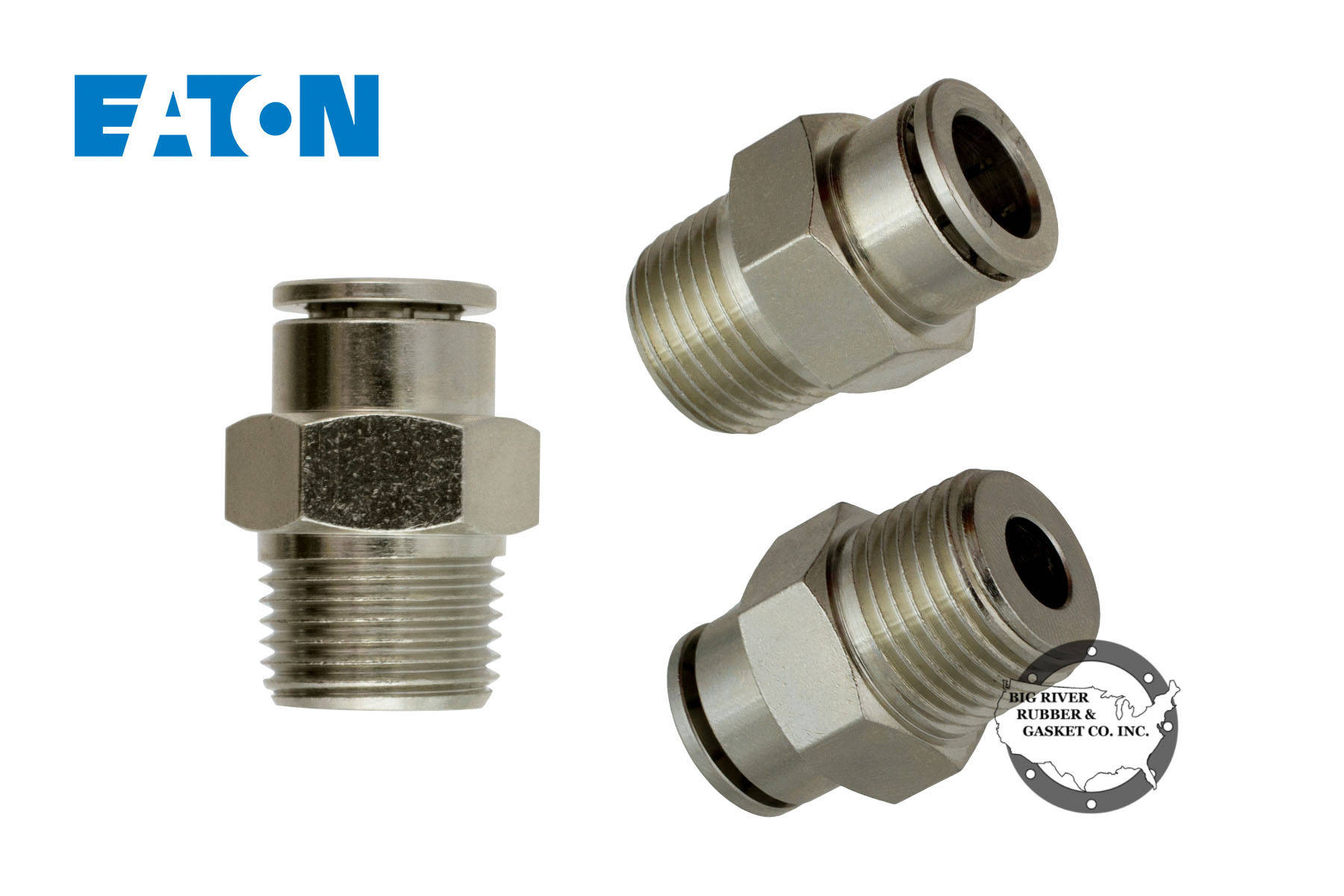 Eaton® Push>Connect Metric Male Connector (Universal BSPT/BSPP