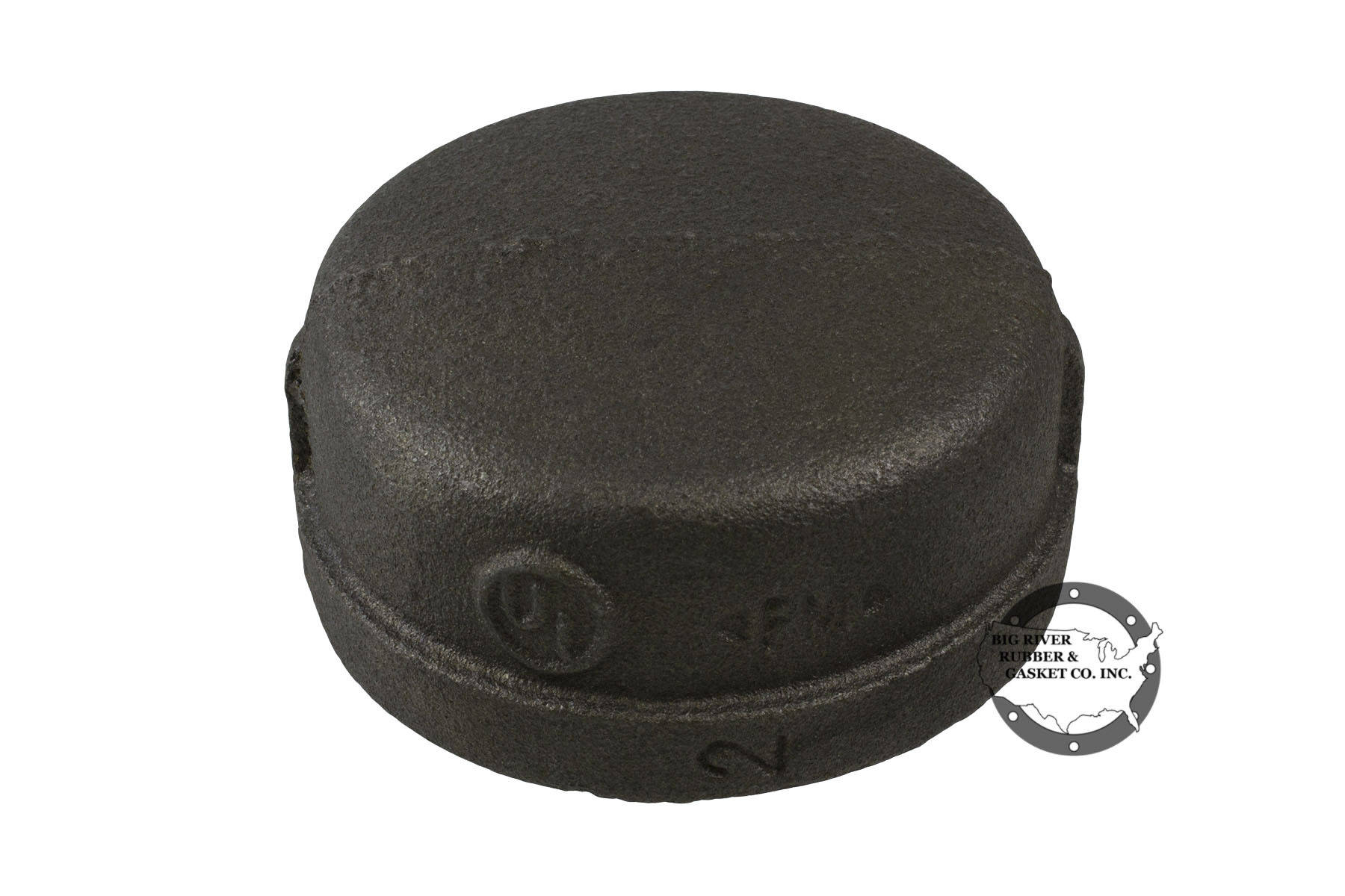 Black Iron Pipe Cap 2″ Big River Rubber & Gasket