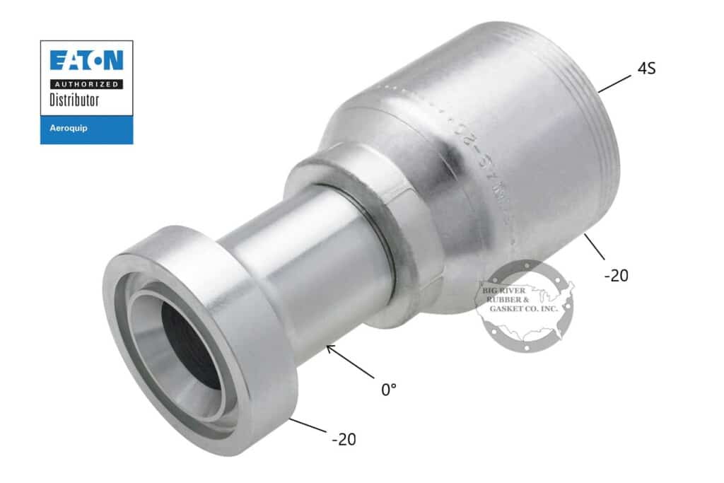 (CT) 4S20CT20 Eaton®CAT® Flange Straight 0° Big River Rubber & Gasket