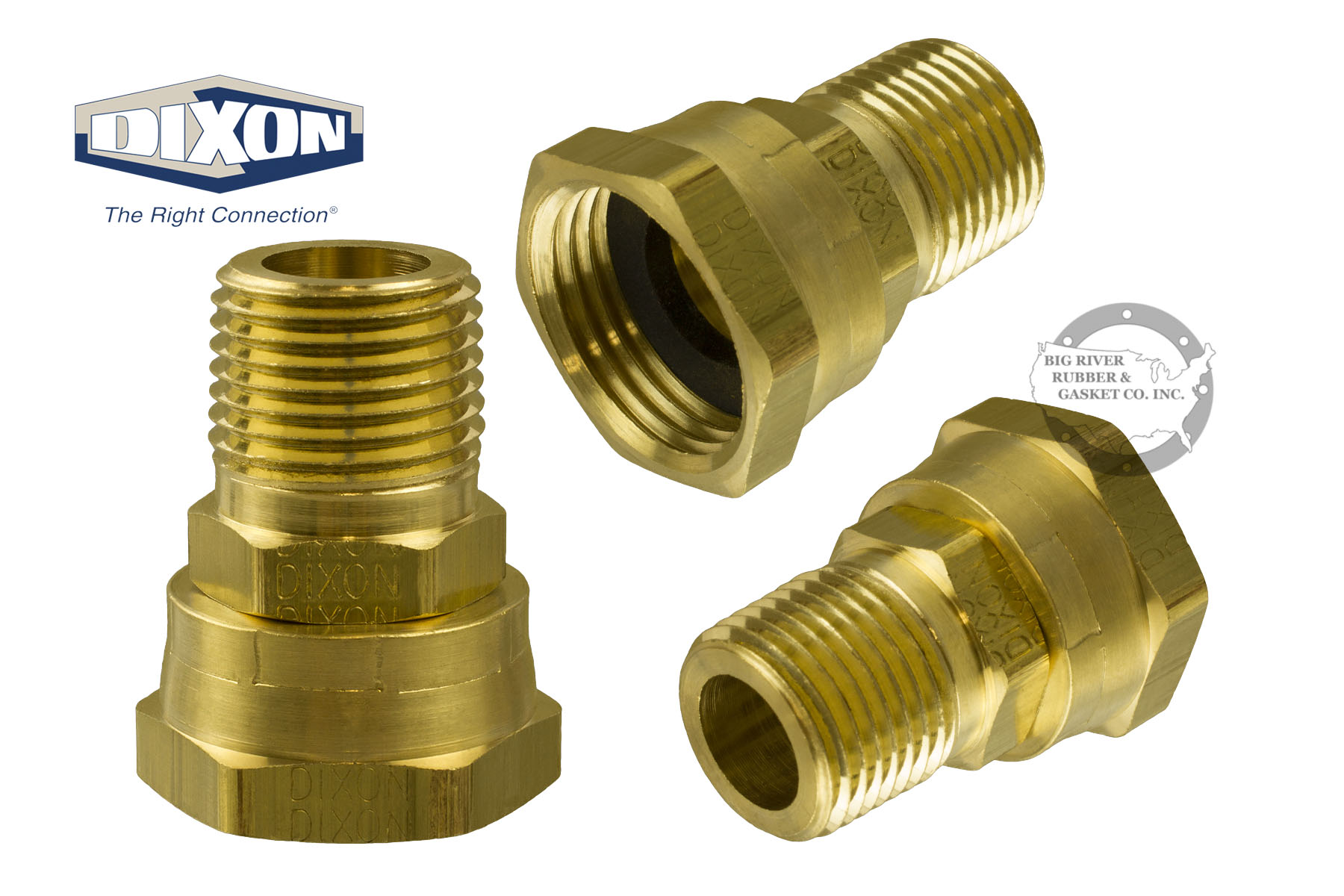 Dixon® Brass Female GHT Swivel x Male NPT Adapter 5041208C Big River