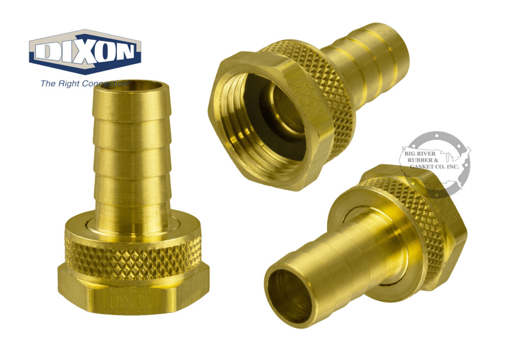 Brass Garden Hose Shank Female w/Swivel Nut 5911012C Big River Rubber