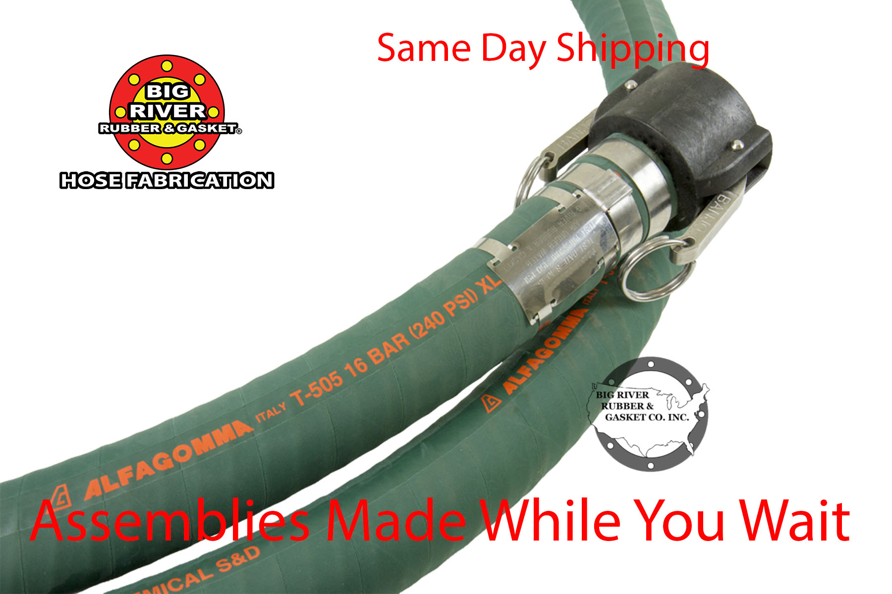 Alfagomma Chemical Hose Assembly Big River Rubber & Gasket