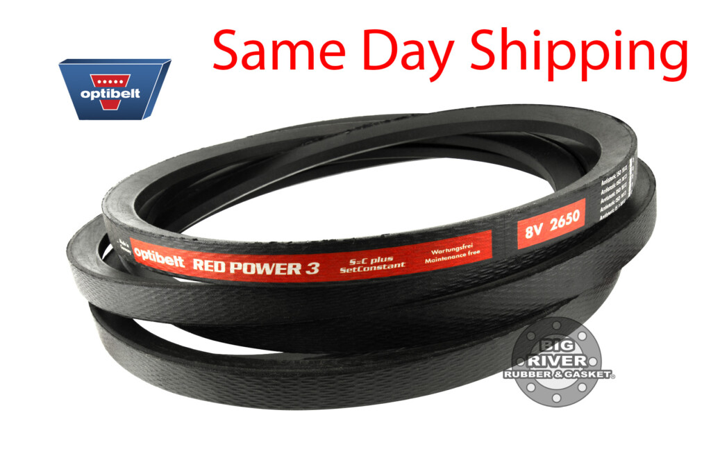 8VRP2650 Red Power V Belt Optibelt Big River Rubber & Gasket