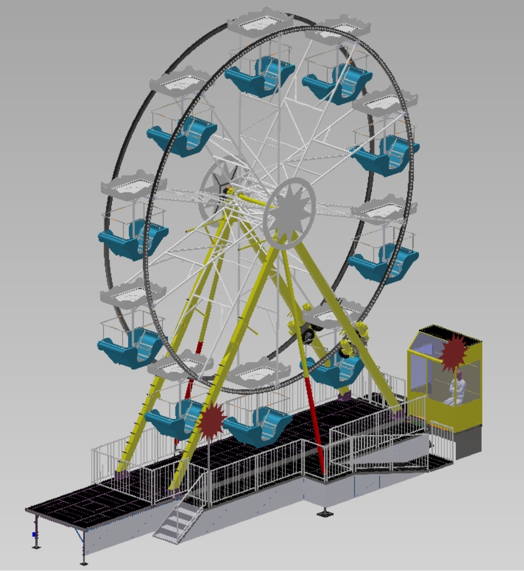 Big Round Wheel Provides a 50 Ft. Gondola Ferris wheel Rentals