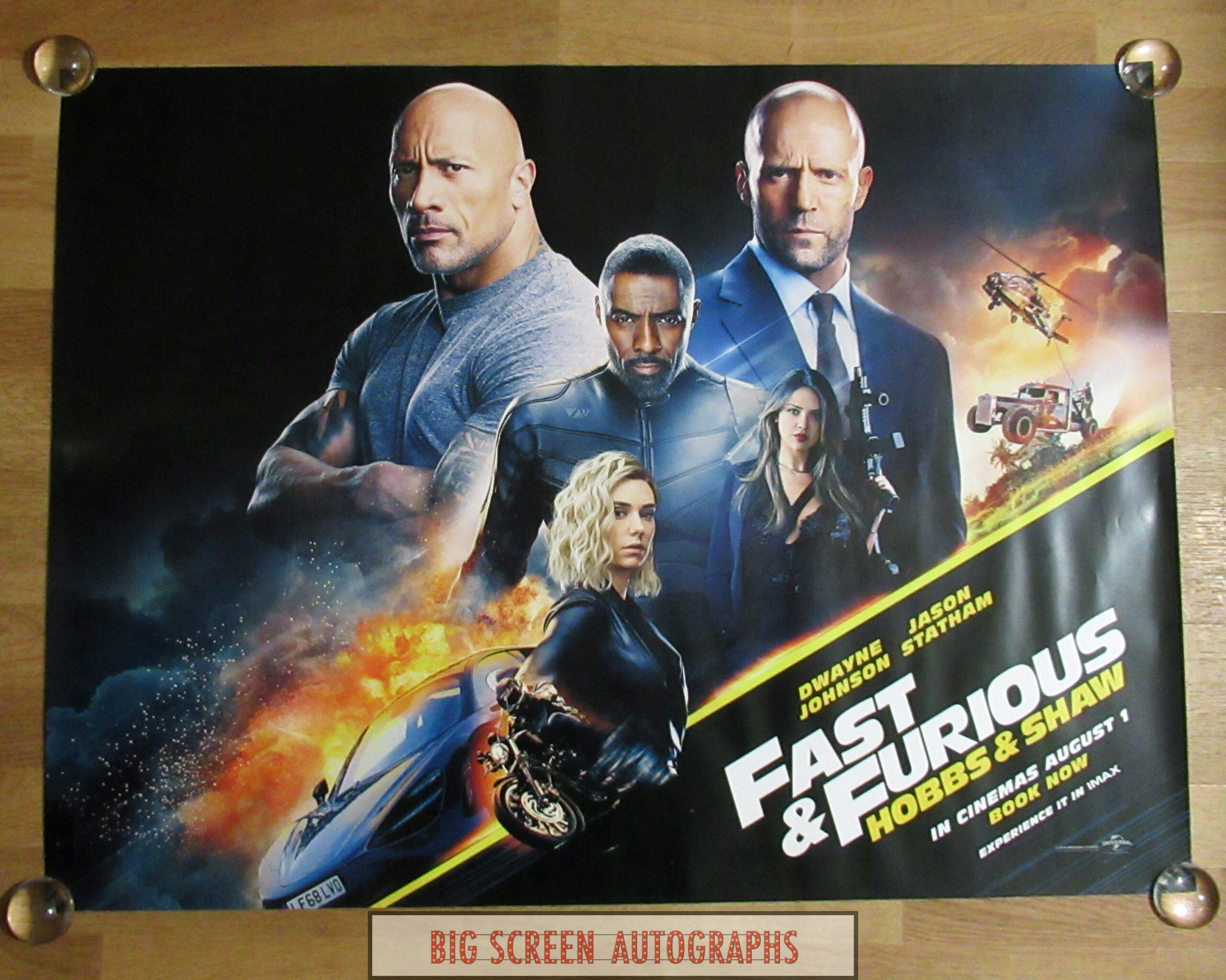 Fast & furious Hobbs & Shaw quad poster V2 Big Screen Autographs
