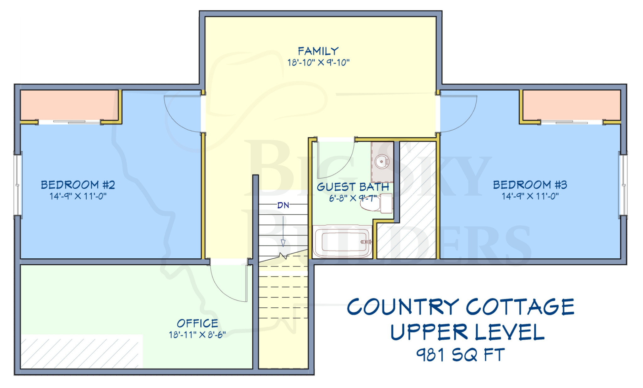The Country Cottage Floor Plan Big Sky Builders