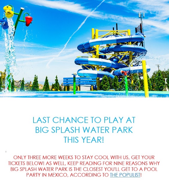 Only Three Weeks Left to Experience Big Splash Water Park in Tsawwassen