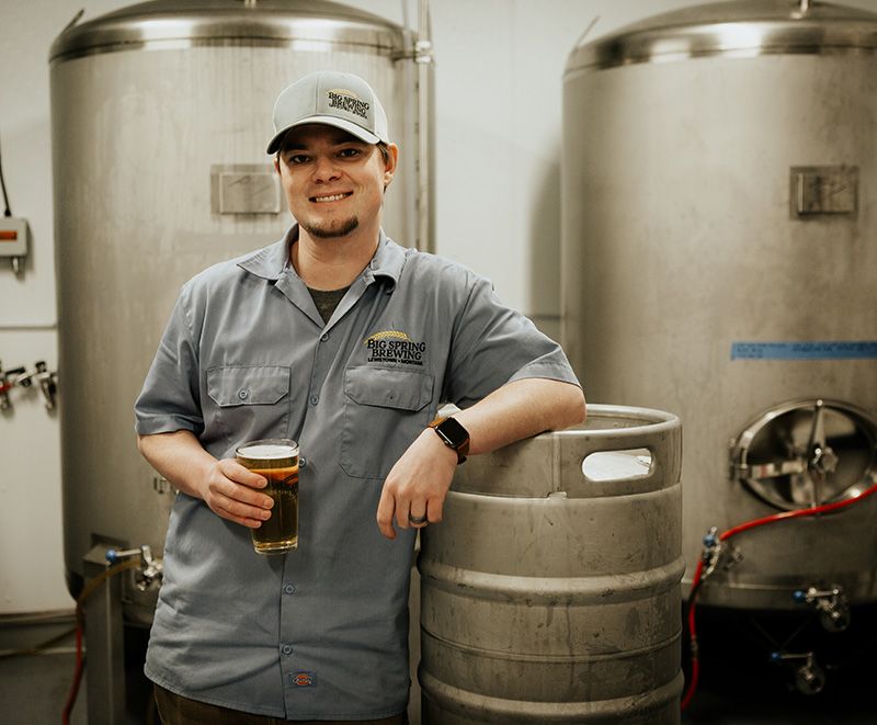 Big Spring Brewing Brewing craft beer in Lewistown, Montana.