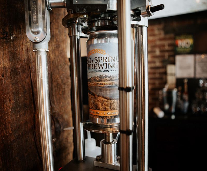 Big Spring Brewing Brewing craft beer in Lewistown, Montana.
