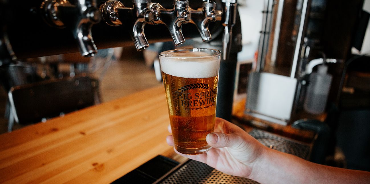 Big Spring Brewing Brewing craft beer in Lewistown, Montana.