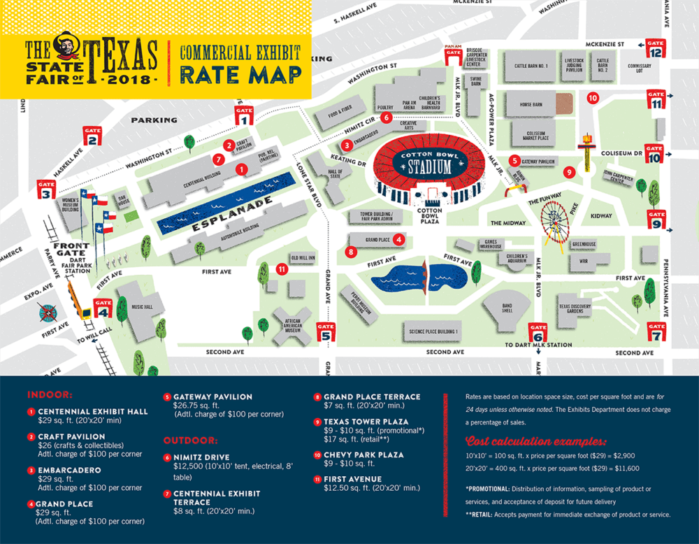 texas state fair schedule 2023 2018_Exhibitors_RateMap State Fair of Texas