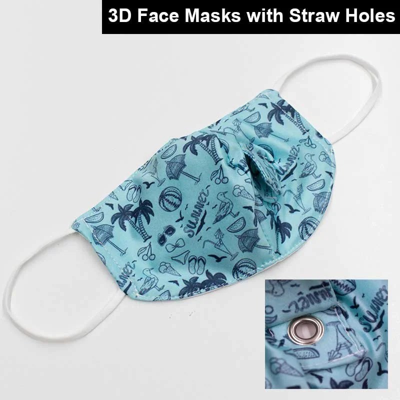 Custom Face Mask with Straw Hole Wholesale pricing