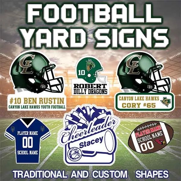 Football Yard Signs