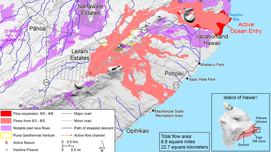 Hawaii's Kilauea volcano eruption created new land. It already has an