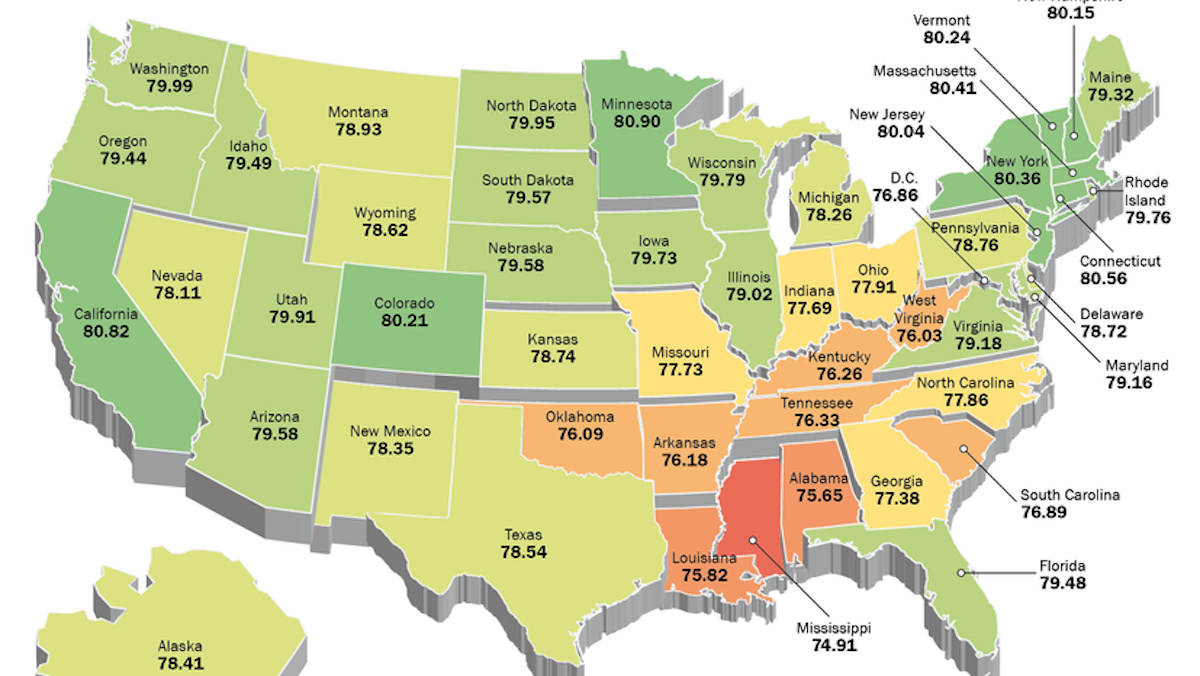 Where you live in America determines when you’ll die Big Think
