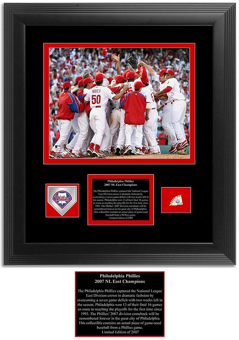2007 Phillies NL East Champions Photo Plaque Big Time Bats