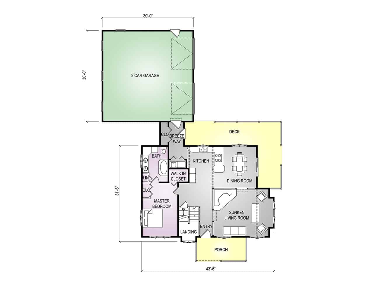 Timberline Floor Plan • Big Twig Homes • Cedar Log Homes in NC, SC, TN