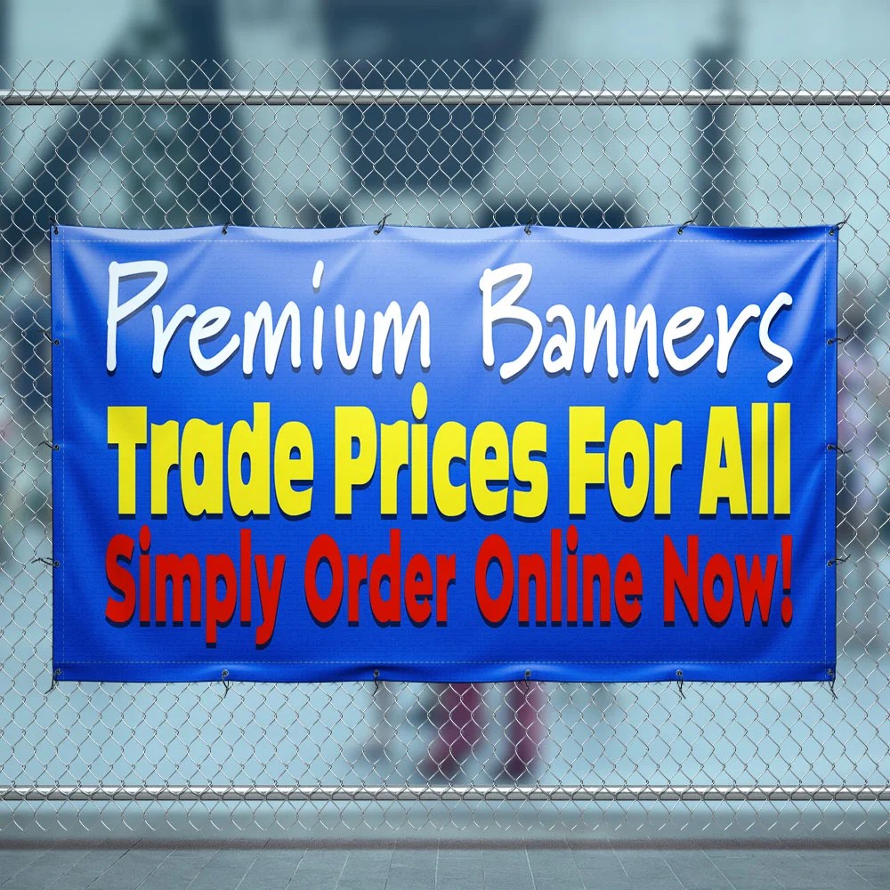 3m x 1m PVC Banner Fast Turnaround Free Design