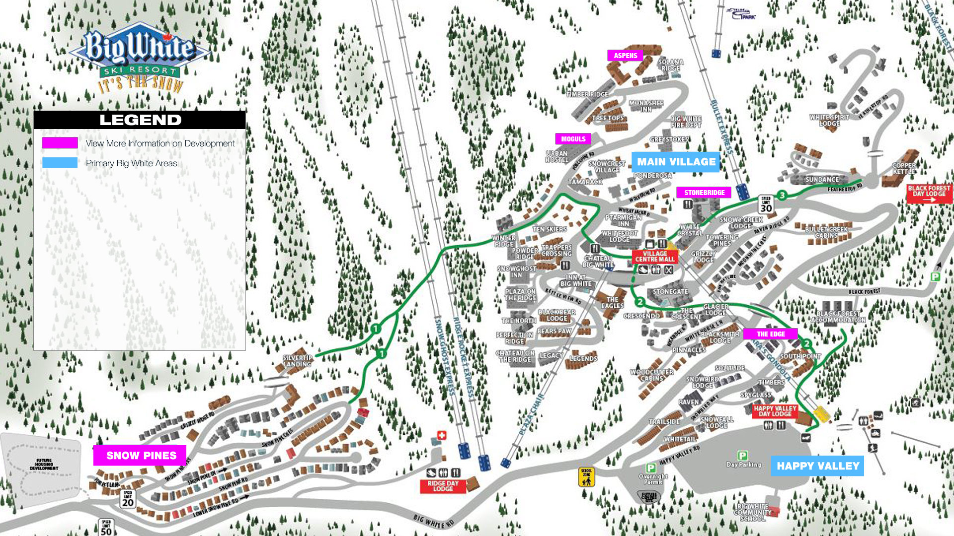 Big White Real Estate Development Map Royal LePage Kelowna/Big White