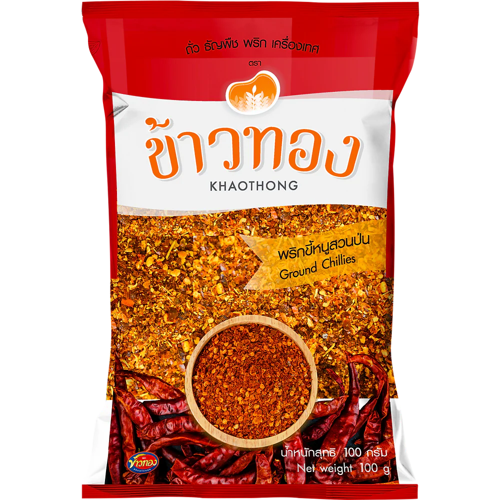 Ground Dried Chilli Flakes KHAOTHONG 100g Bigwin Asian Mart